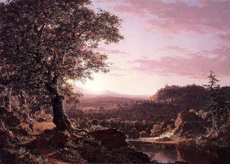 Frederic Edwin Church July Sunset, Berkshire County, Massachusetts Spain oil painting art